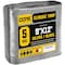 Core Tarps Heavy Duty Tarp, 12 ft L x 0.5 mm H x 9 ft W, 5 Mil, Silver/Black, Polyethylene CT-501-9X12 - alternate 1